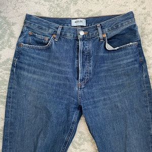 AGOLDE Straight Leg Denim Jeans - Medium/Dark Wash Size 28